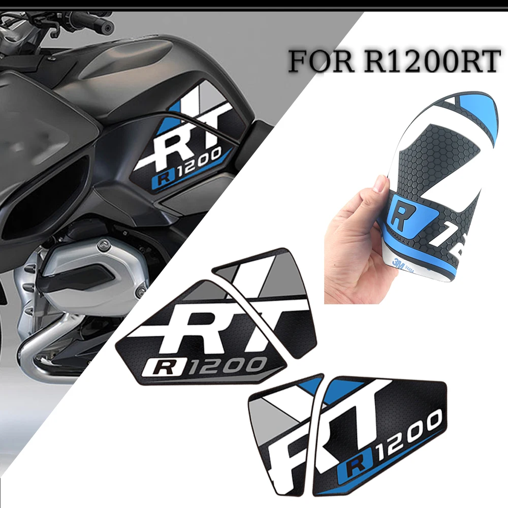 For BMW R1200RT R 1200 RT Tank Pad Motorcycle Stickers Fuel Oil Kit Knee Fish Bone Protector Rubber traction pad adhesive