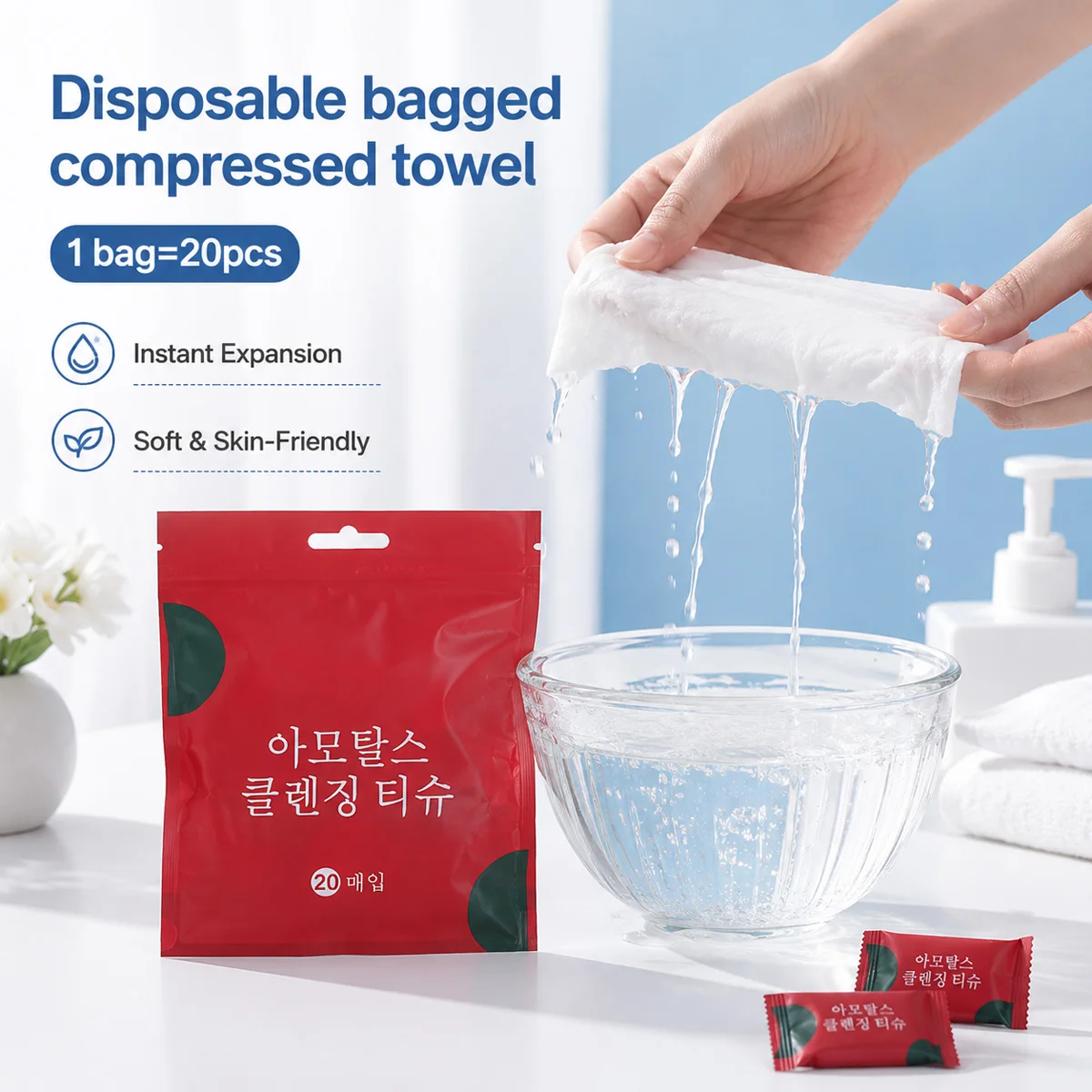 10/20pcs Disposable Compressed Towel Piece Disposable Portable Face Towel Suitable For Cleaning Both Dry And Wet Travel Camping