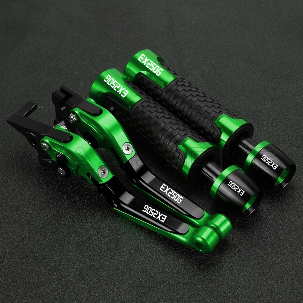 EX 250G Adjustable Brake Clutch Lever Handlebar Handle Bar Grips For Kawasaki EX250G 1988-2007 2006 2005 2004 2003 2002 2001