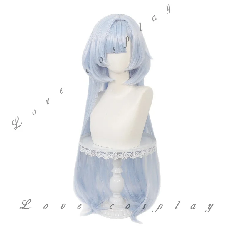 Wuthering Waves Mornye Cosplay Wig Long Blue Purple Pink Gradient Straight Hair Wigs For Women Girls Lahai-Roi WUWA Free Wig Cap