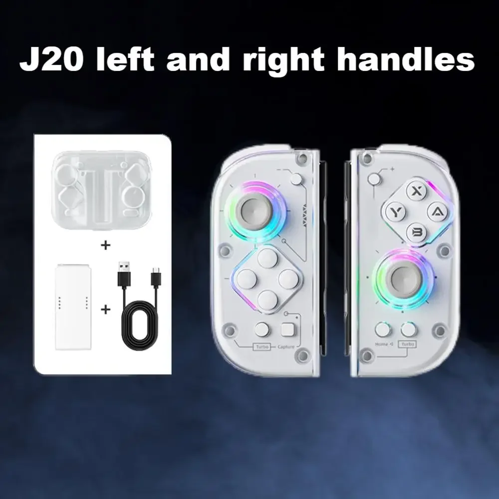 Aolion J20 Retro Console Wireless Bluetooth Joy-Con Gamepad with Sensory Back Key for Switch 2/1 PC iOS - Left And Right Control