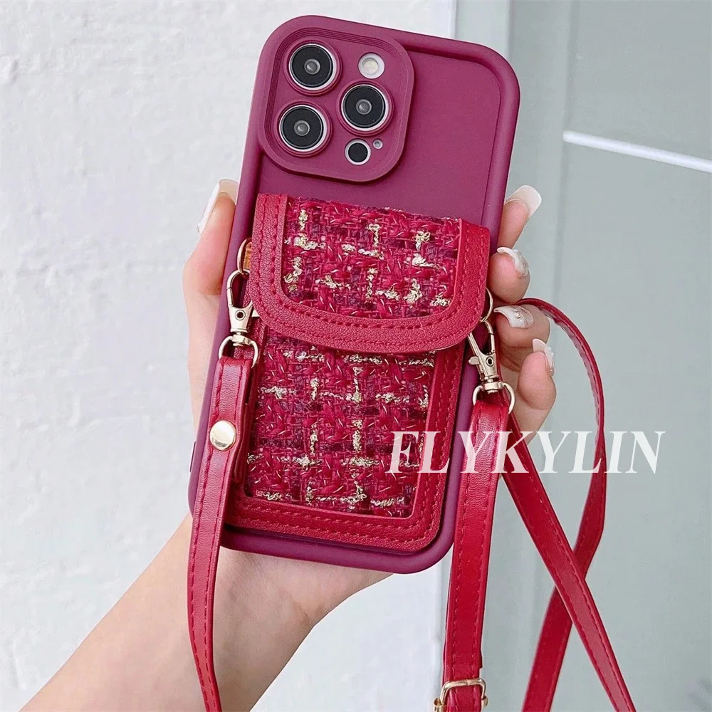 Leder Lanyard Für Brieftasche Tasche Telefon Fall Für Xiaomi Redmi Hinweis 12 Pro 5G 11 10 9 8 7 Pro 11S 10S 9S Soft Shell