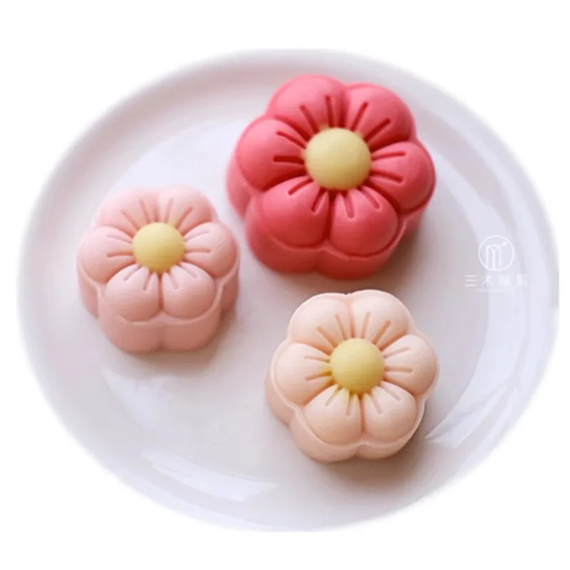 

25g 50g Mini Mooncake Hand Pressed Mold Cute Flower Shape Cookie Pastry Stamp Home DIY Mung Bean Cake Dessert Decoration Tools