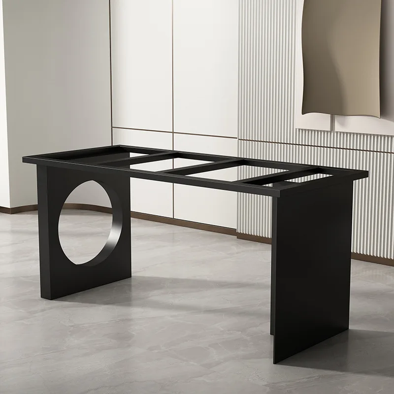 Island stand leg dining table carbon steel modern office conference desk frame table foot tripod metal simple slate