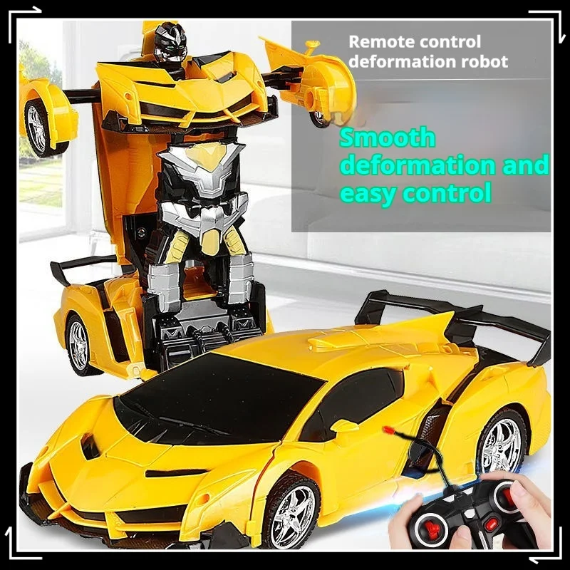 Mini 2 In 1 Afstandsbediening Auto King Kong Draadloze Afstandsbediening Auto Robot Opladen Beweging Jongen Kinderen Speelgoed Geschenken Verrassing