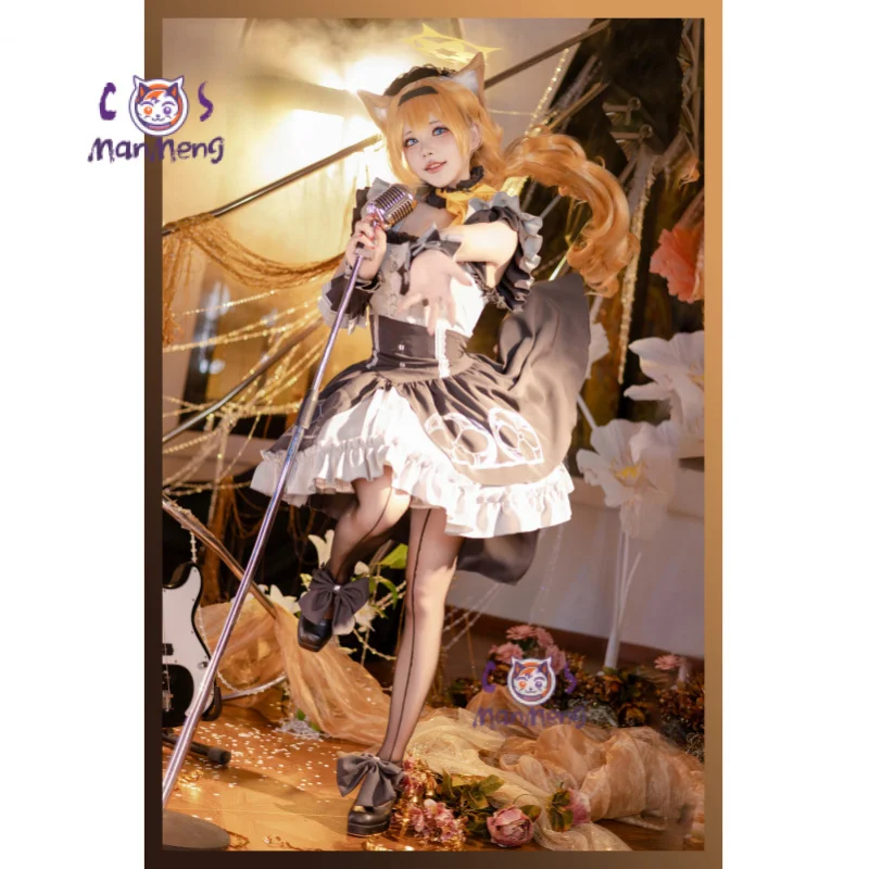 

Iochi Mari Anime Game Blue Archive Cosplay Women Halloween Girl Dress Necklace Hat Headwear Socks Full Dress Carnival Costume