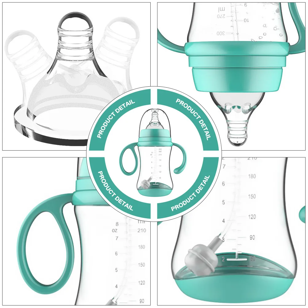 

Wide Mouth Bottle Heat Resistant Lightweight Nursing Feeding Bottle 360° Design Travel Friendly Safe