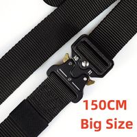 Tactical Belt Metal Buckle Heavy Duty Belt Outdoor Nylon Belt 125/135CM Wide 3.8/4.3cm