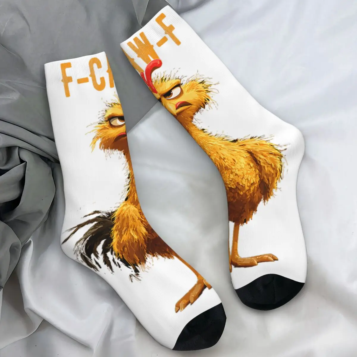 

Men's Socks Funny F-Caw-F Chicken Stockings Autumn Gothic Comfortable Socks Custom Cycling Anti Bacterial Socks