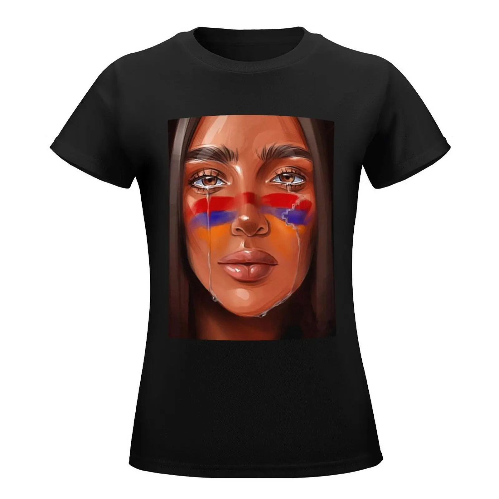 Armenian Girl T-Shirt summer top female Female clothing tops for Women