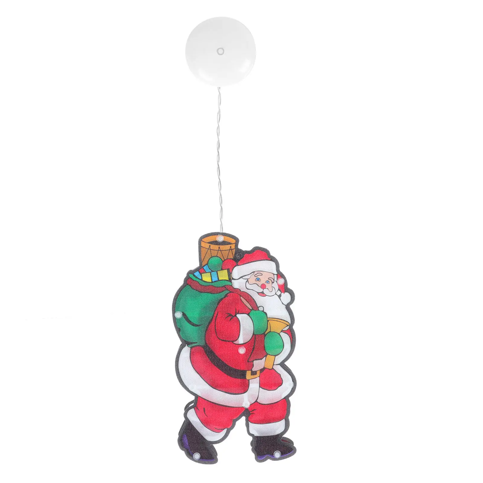1Pcs Xmas Lamp Santa Claus Suction Cup Light Christmas Hanging LED Light Window Showcase Decorative Party Atmosphere Lamp