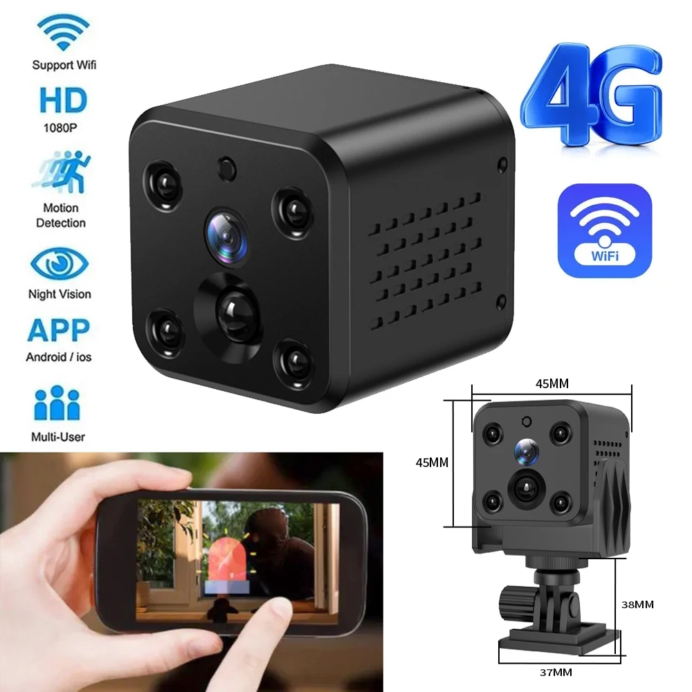 

5MP 4G Mini Camera PIR Motion Detection Built in Battery Home Security Surveillance Camera IR Night Vision Baby Monitor