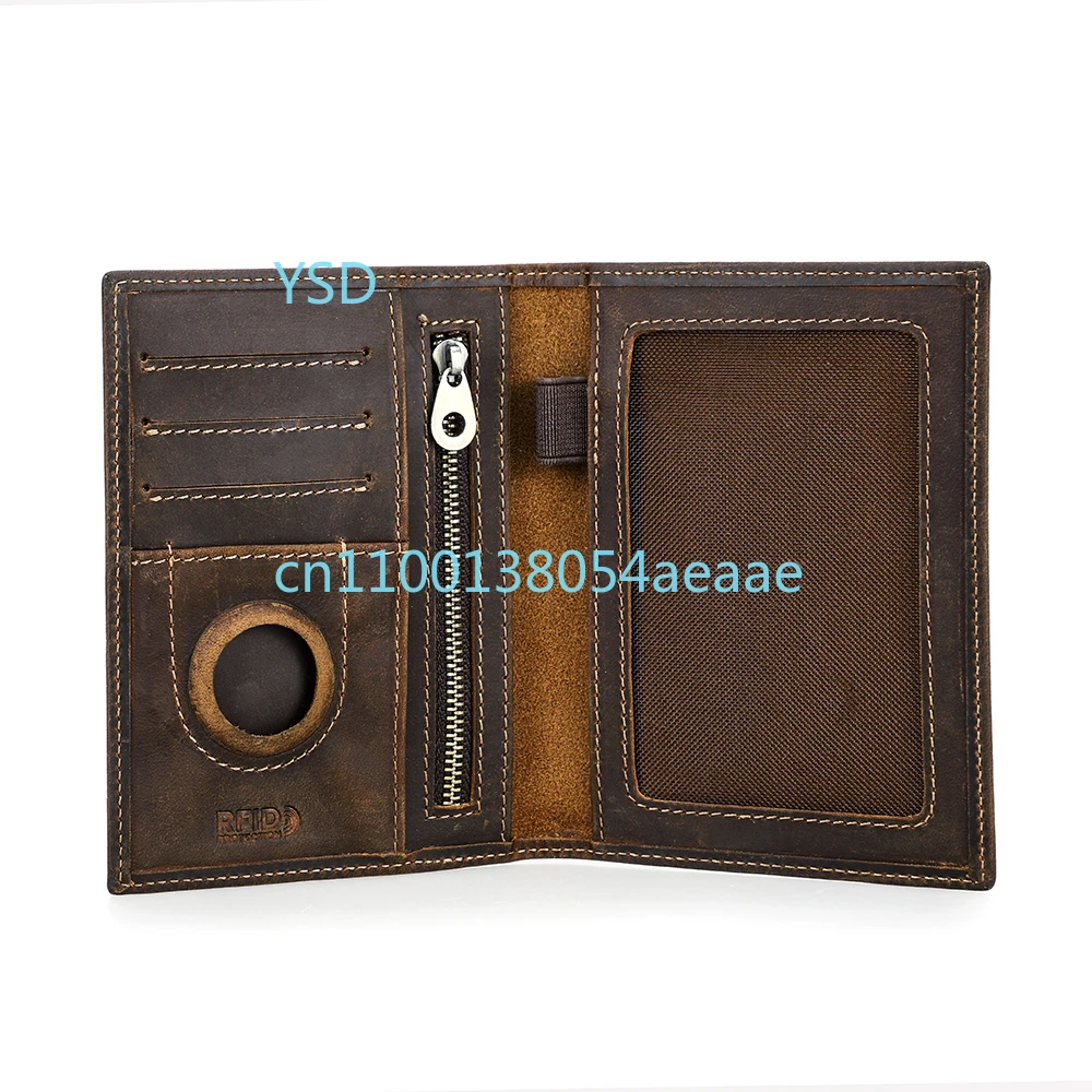 

Genuine Cow Leather Passport Holder Travel Wallet r, Featuring RFID Blocking and Suitable for Holding Passport.