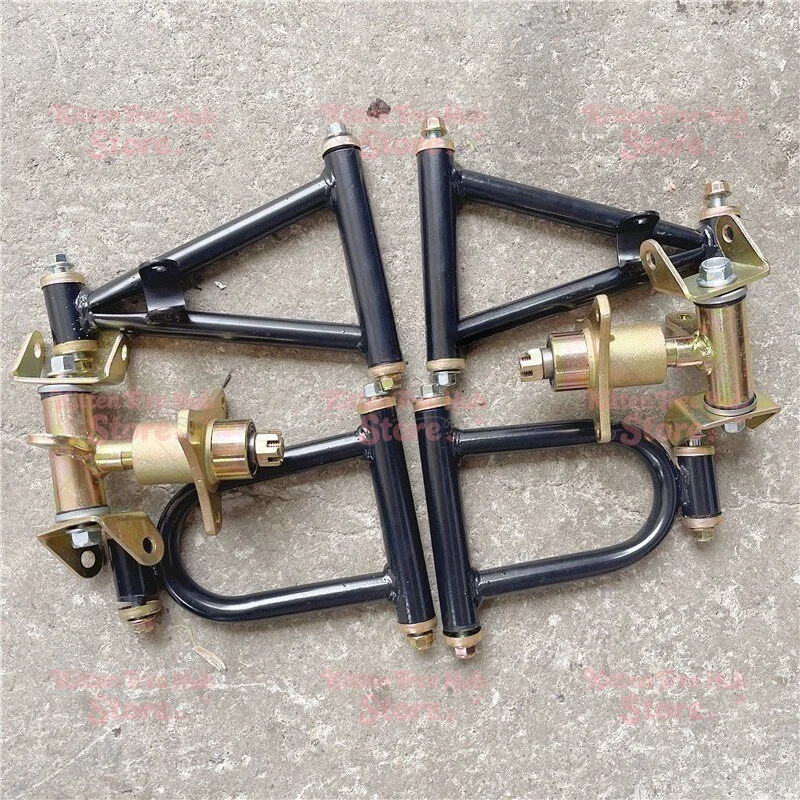 Homemade four-wheel beach go-kart accessories front swingarm suspension brakeless horn three-hole flange complete assembly