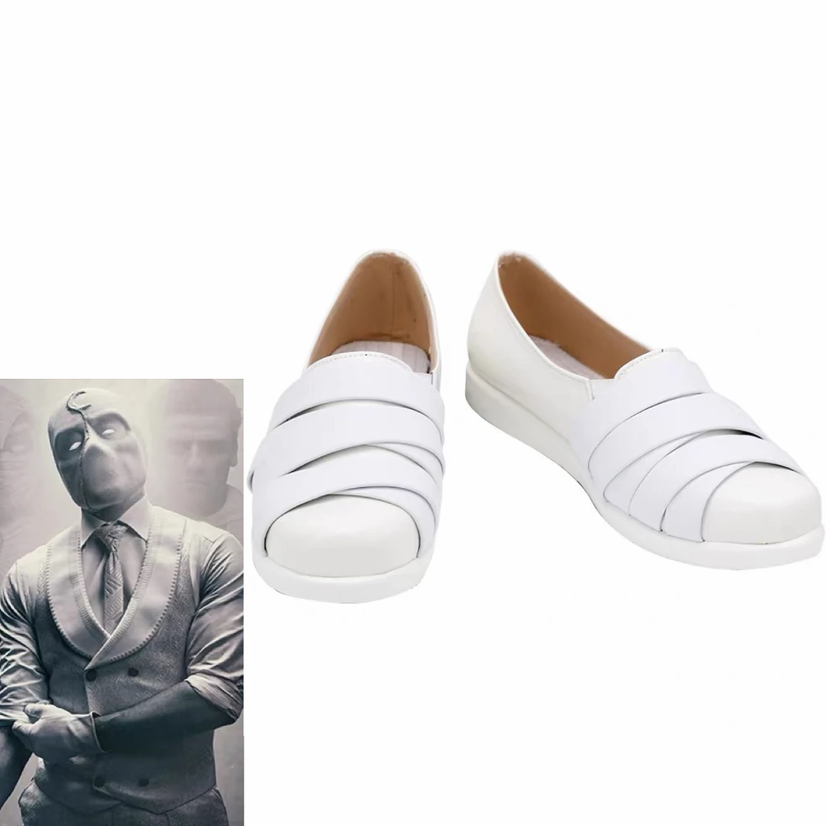 Marc Spector Scarpe Film Lupo mannaro di notte Scarpe cosplay Scarpe bianche di Halloween