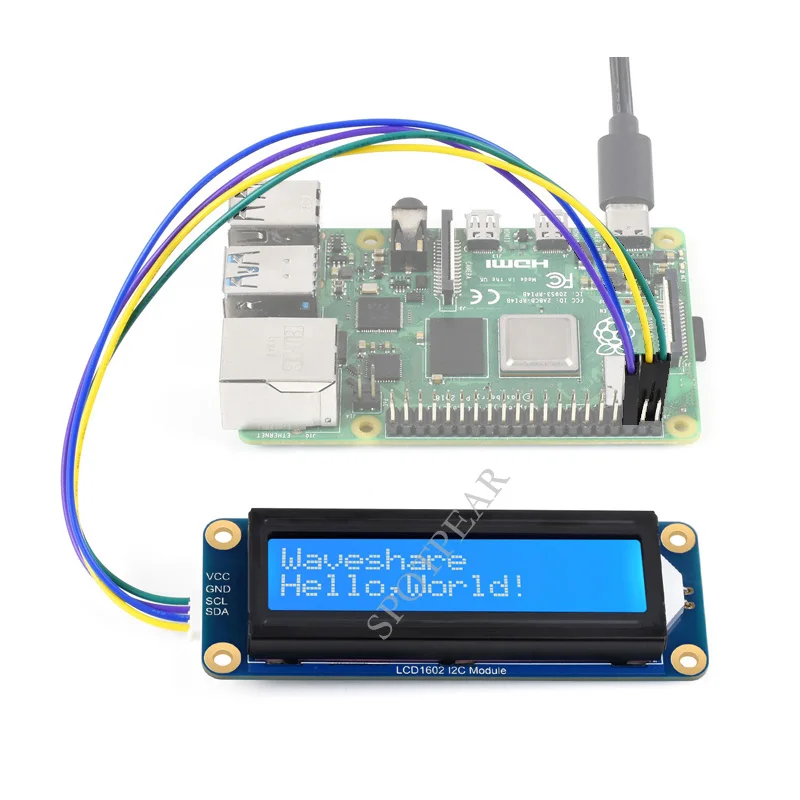 LCD1602 display module I2C port LCD screen 6x2 characters 3.3V/5V for Arduino / Jetson Nano / Raspberry Pi Pico / ESP32 Board