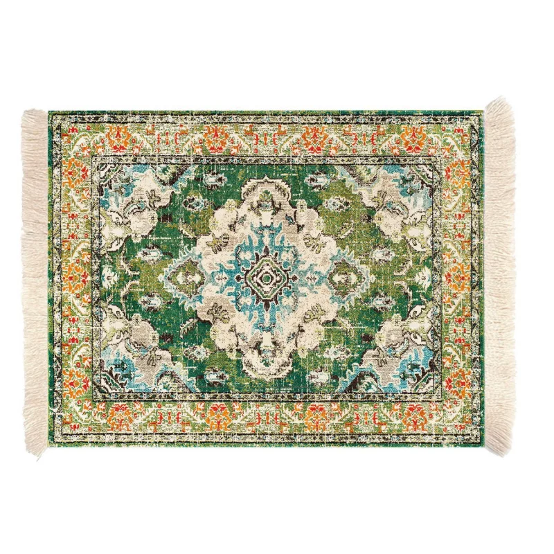 

Non-Slip Rubber Base Mouse Pad Arabic Iranian Design Bohemian Tassel for Laptop Gaming Office Use