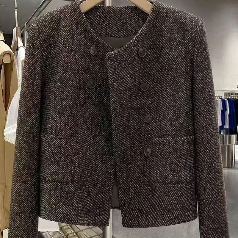 2027 Spring Autumn New Coat Short Overcoat Ladies High-Quality Small Fragrance Jacket Women's British Style Niche Outwear Tops