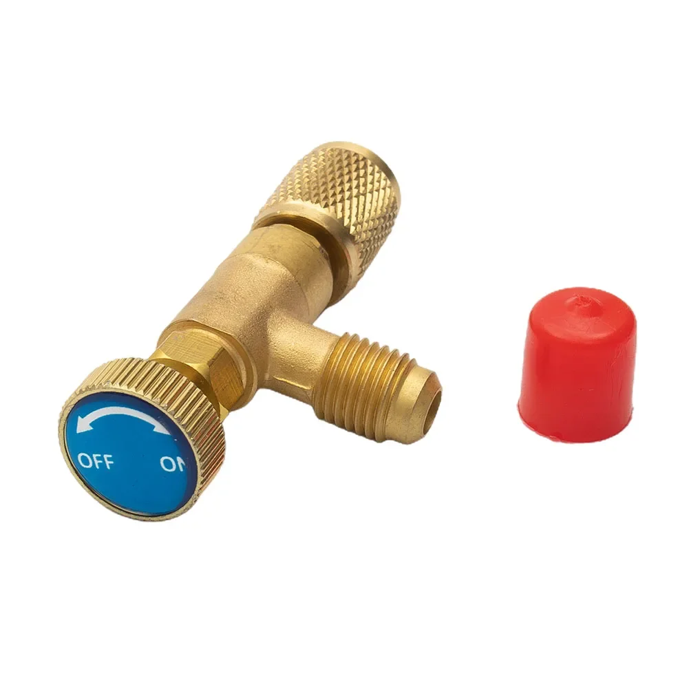 

R22 R410 Air Conditioning Refrigeration Cooling Charging Adapter 1/4 Fluoride Safety Control Valve Household Refrigeration Tools