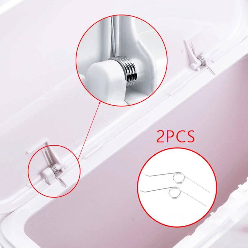 【2Pcs Garbage Can Adjustable 3 Coils Stainless Steel 304 Torsion Spring Storage Bucket Opening Spring】