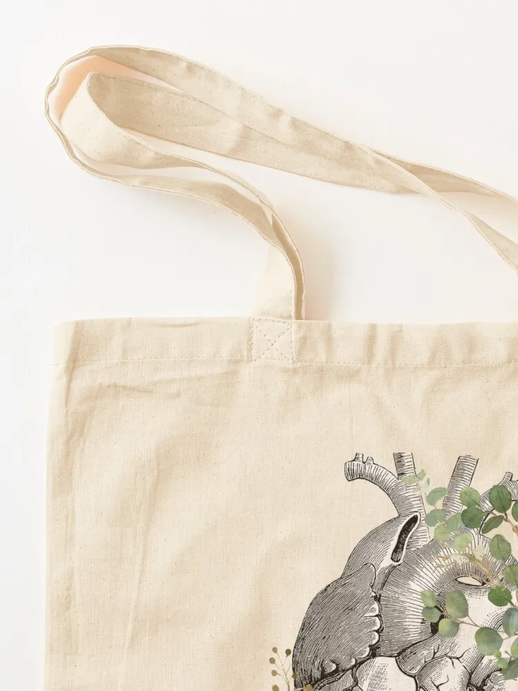 Eucaliptus leaves Heart Human Anatomy Tote Bag canvas tote bags Big bag women bag Women bags