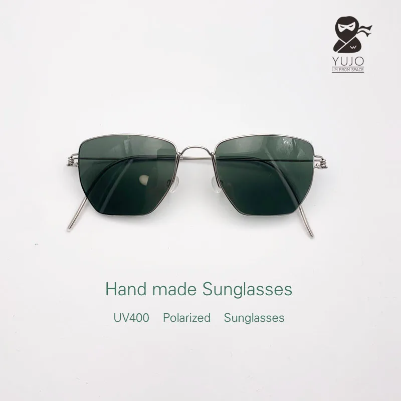 

Hand made large square UV400 Sunglasses Prescription dark green myopia Sunglasses.Lens width 50mm, height 40mm