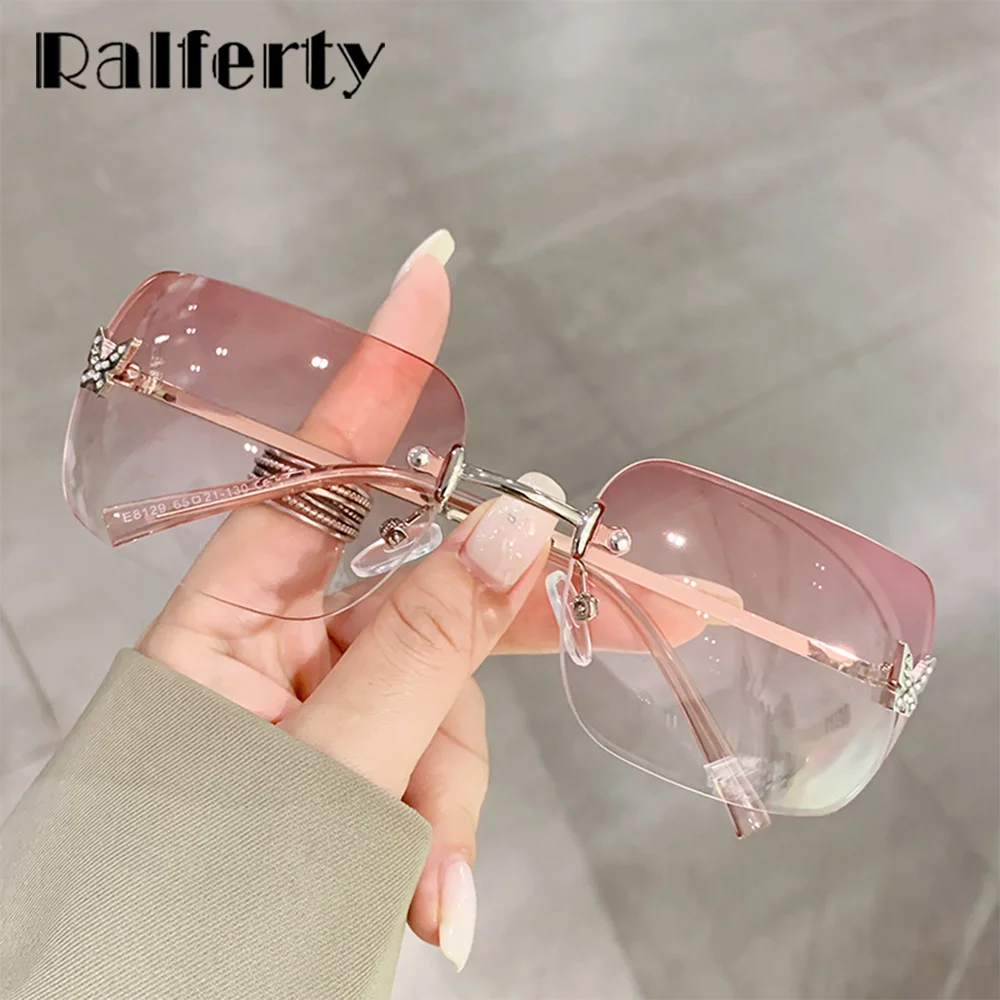 Fashion Women's Sunglasses y2k 2025 Trend Designer High Quality Sun Glasses Ladies Outdoor Pink Butterfly Shades For Female