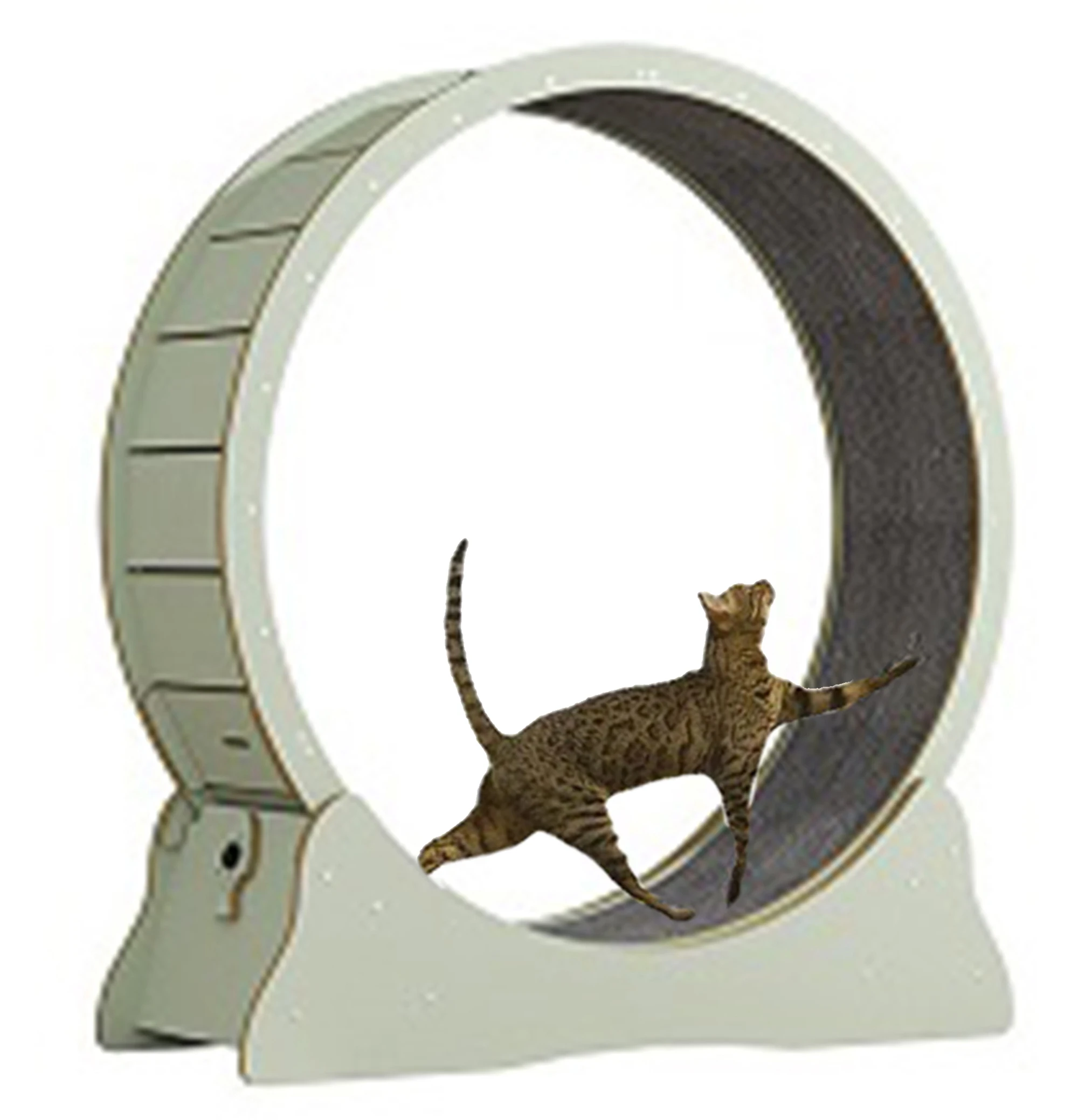 

S/M/L/XL/XXL Fiber Board Plywood Wooden Pet Tread Exercise Cat Running Wheel Treadmill
