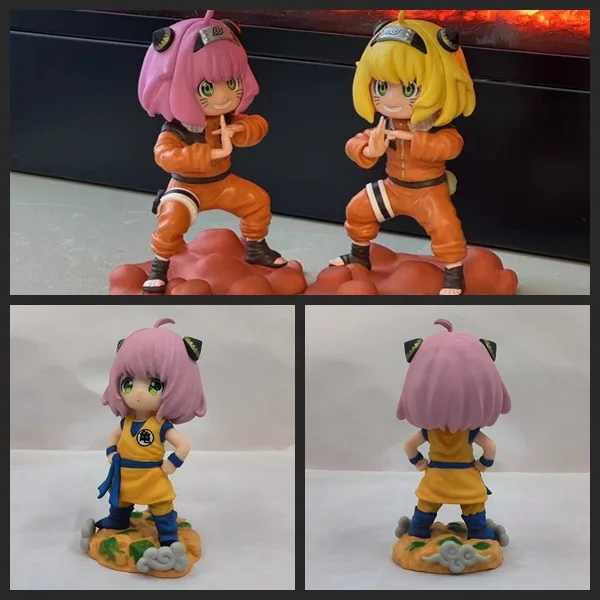 13 سنتيمتر عائلة تجسس أنيا مزور السلاحف مدرسة أنيمي اليدوية نموذج عمل أرقام سطح المكتب حالة تزيين هدية مزخرفة #2