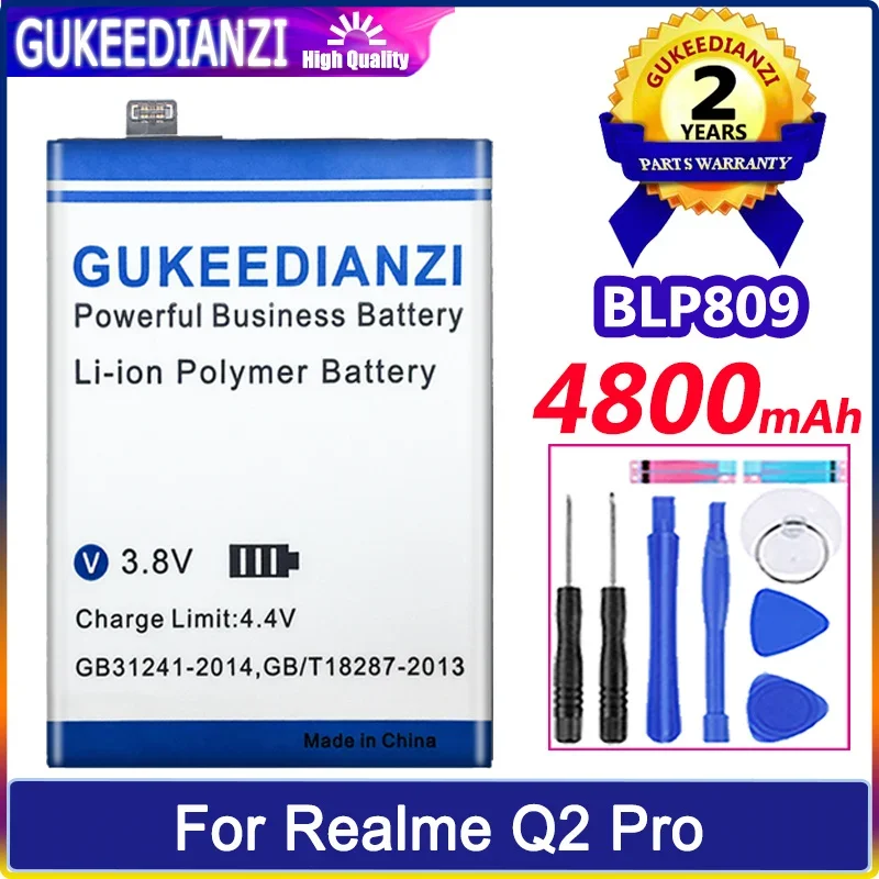 

GUKEEDIANZI Battery BLP809 4800mAh For Oppo Realme Q2Pro Q2 Pro Batteries