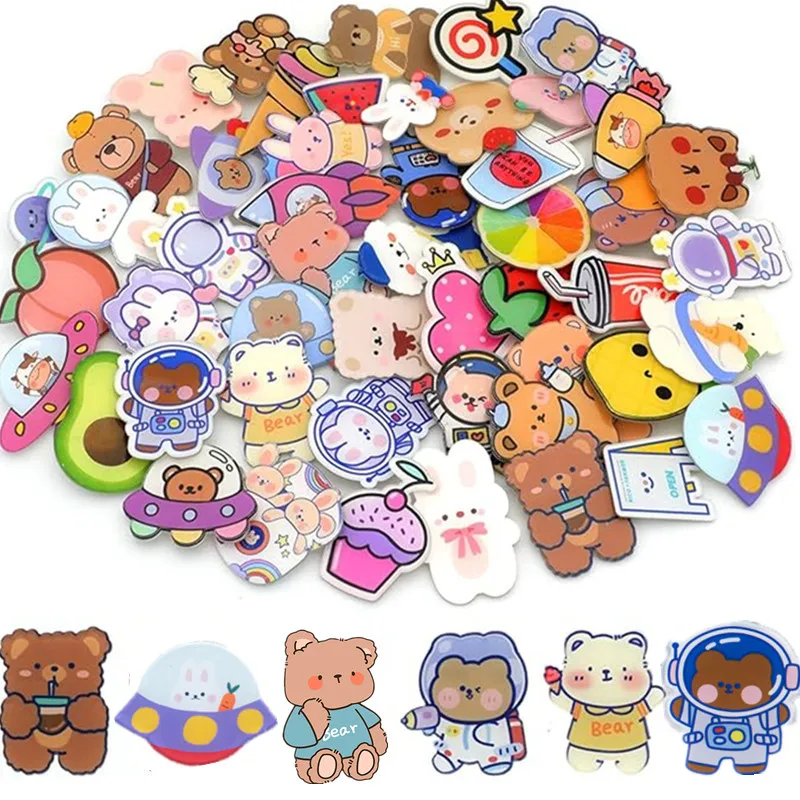 10/20/30/40/50/100Pcs Cute Animal Badges Pin Diversity Random Badges Girls Boy Kids Brooch Acrylic Pins For Backpack Clothes Bag