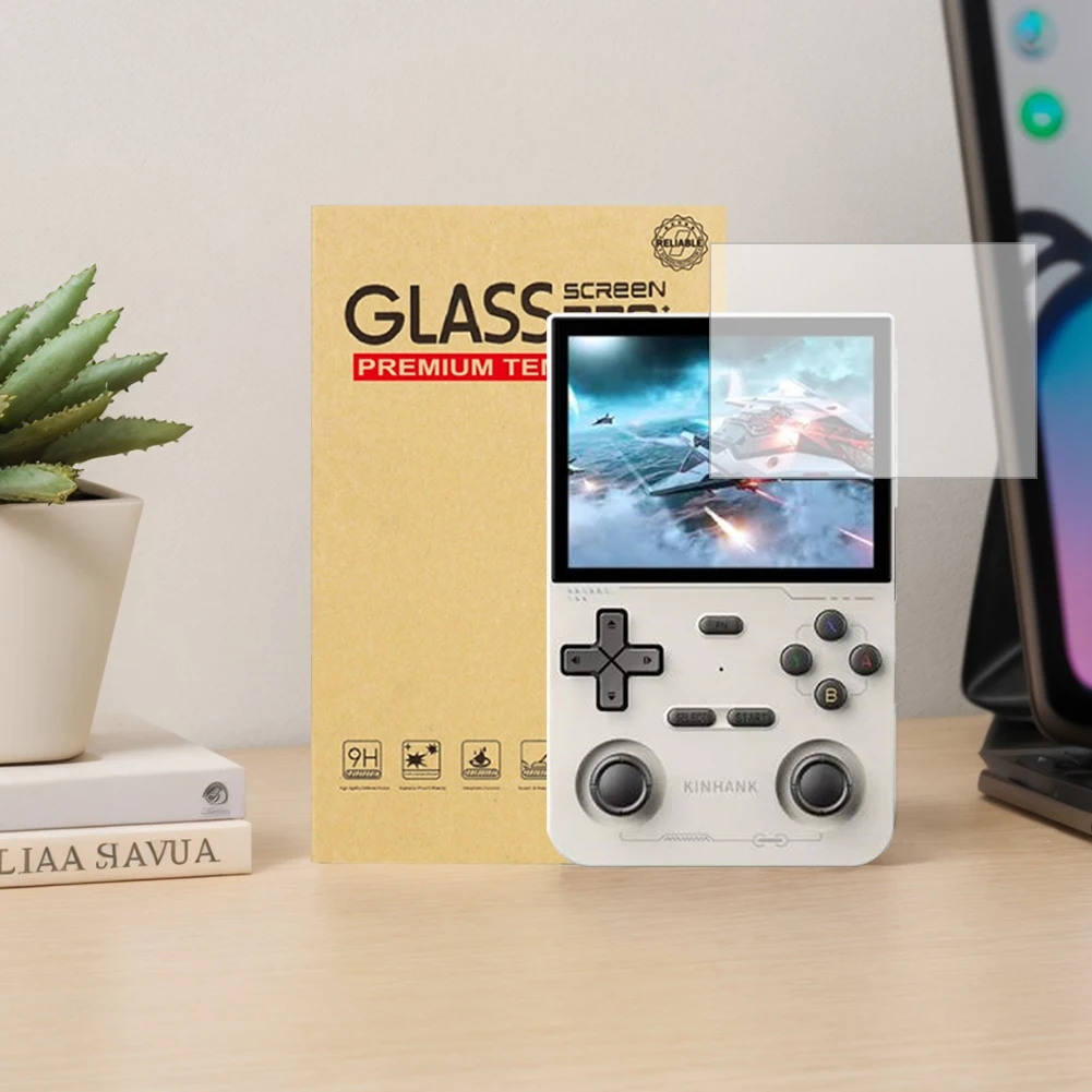 Pellicola proteggi schermo da 3,5 pollici Pellicola protettiva in vetro temperato HD 9H antigraffio Pellicola protettiva trasparente per console di gioco portatile retrò K36