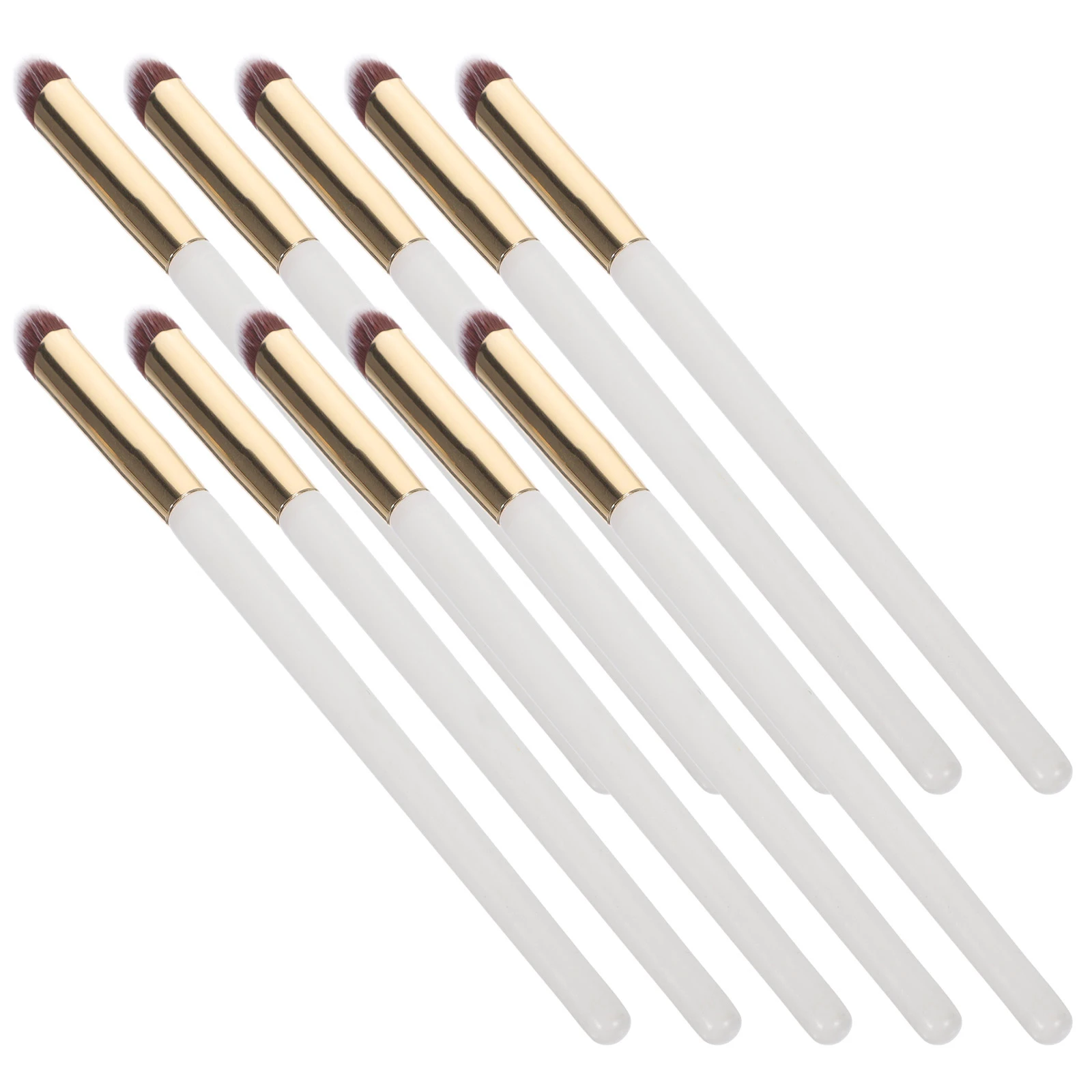 10 個の親指コンシーラーブラシ角度付きデザインクリームパウダー塗布用アイメイクツール小さな精密ブラシ眉毛用