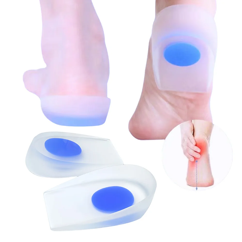 

Medical Silicone Heel Pad Cushions - Relieve Heel Spurs & Plantar Fasciitis Pain, Reduce Pressure for All-Day Comfort