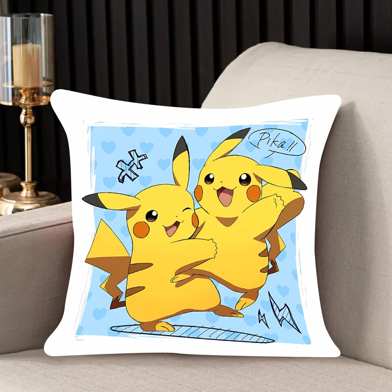 home decor Pillow Cover Pikachu iving room bedroomo office car 30x30 Dakimakura Throw Pillows Square Pillowcase Cute Home Decor