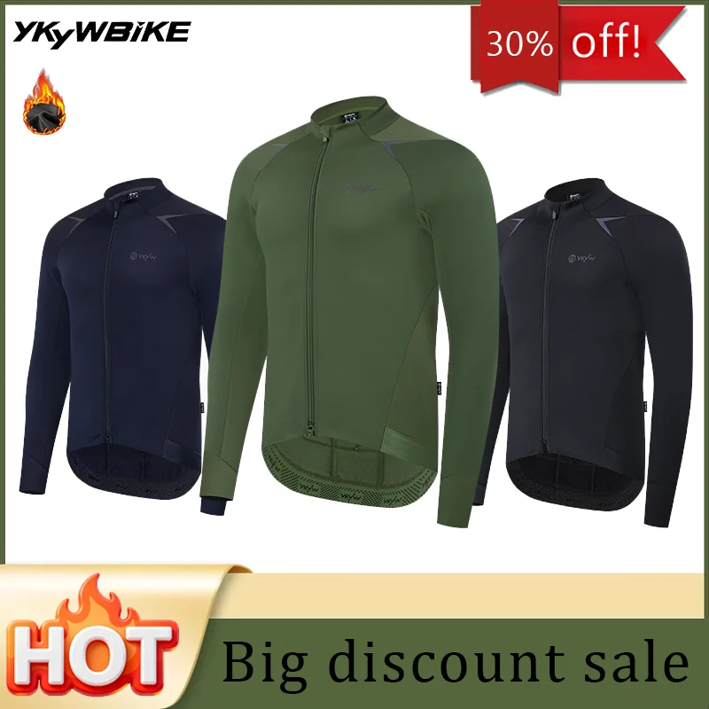 ykywbike-men's-cycling-jacket-waterproof-windproof-bicycle-jacket-reflective-core-winter-jacket-thermal-road-bike-clothing