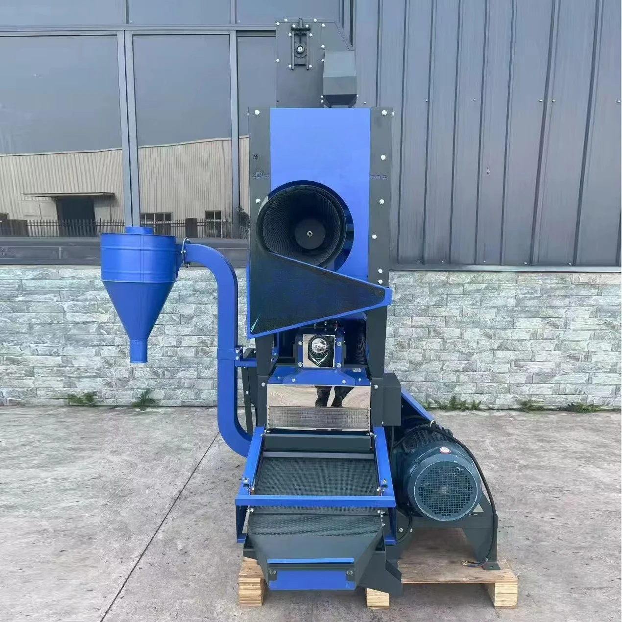 N2026 Commercial Rice Mill 1000kg/h High Efficiency Workshop Use Paddy Separating Machine High Quality Copper Screw Milling