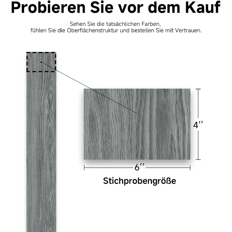 Płytki winylowe 6x36, 36 sztuk, wodoodporne - podłoga do kuchni, sypialni, do majsterkowania i remontu domu, łatwy montaż