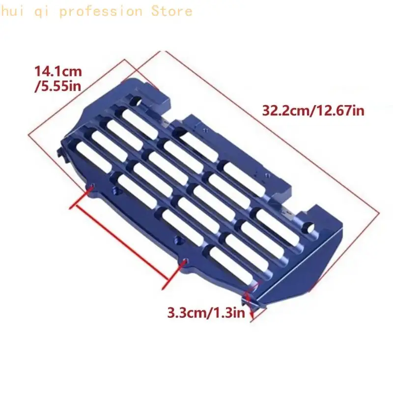 Motorrad-Kühlerschutz-Set für Kühlerbereiche, passende Aluminiumplatten mit Schlitzöffnungen und Befestigungspunkten H8WE – Detail 6