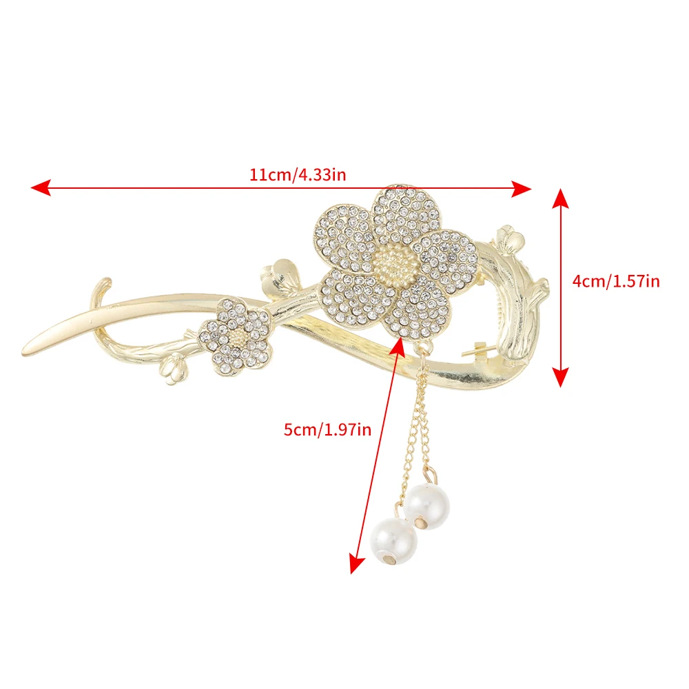 Haimeikang Rhinestone Twist Hair Clip Women Tassel Ponytail Hairpin Fashion Jewelry Headwear Styling Tools Hair Accessories