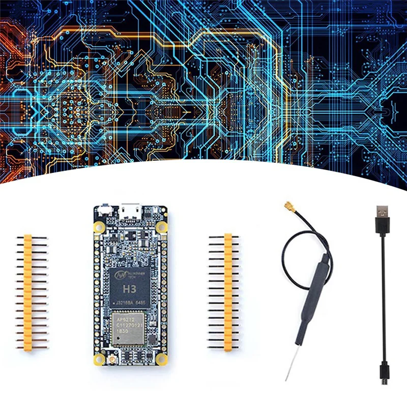 Per scheda di sviluppo NanoPi DUO2 + cavo Micro-USB + Antenna 512M DDR3 Allwinner H3 WiFi modulo IoT Core Bluetooth