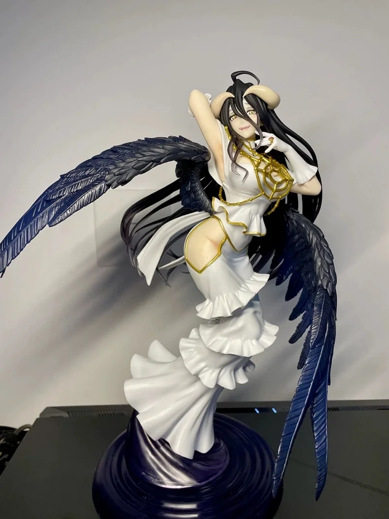 

New Albedo Pure White Devil Black Dress Statue Action Figure Collectible Desktop Decoraction Model Festival Gift For Fans