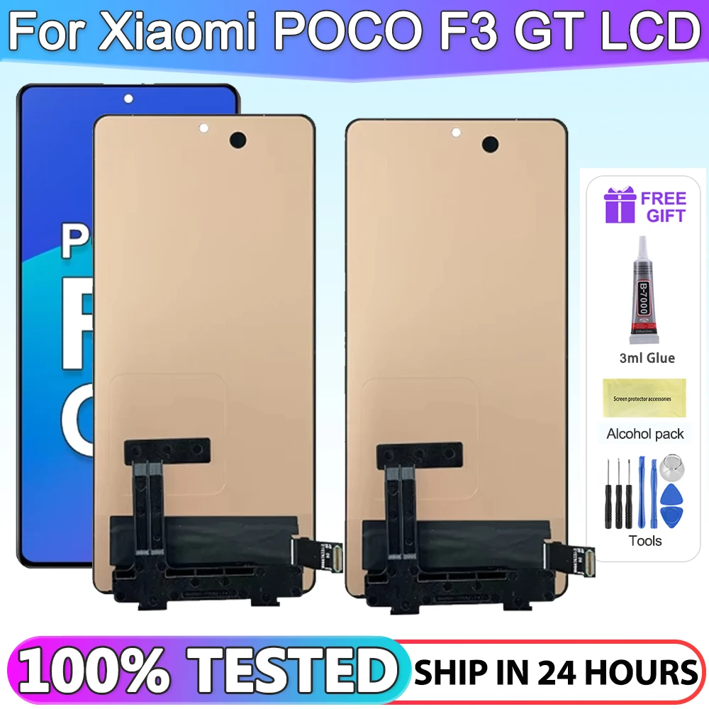 

Экран 6,67 ''для Xiaomi Poco F3 GT, рамка, сенсорная панель, дигитайзер для Xiaomi POCO F3 GT MZB09C6IN M2104K10I, экран