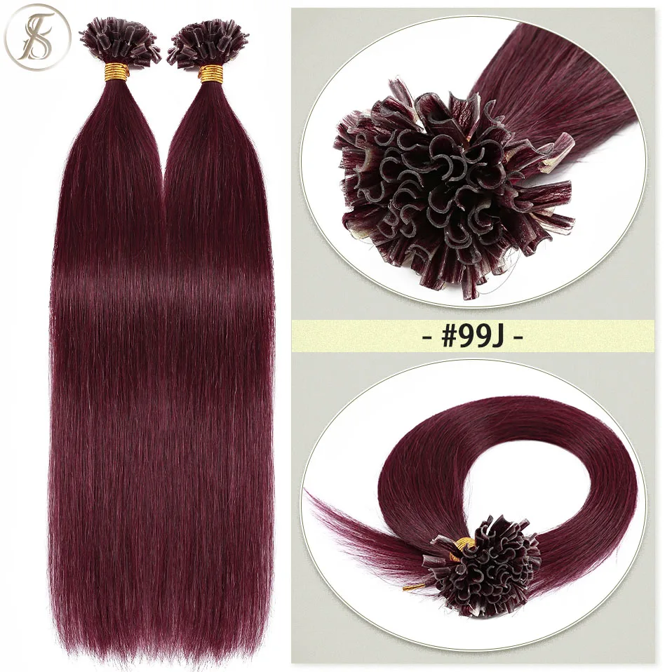 Tess 0,5 g/s u Spitze Haar verlängerungen 50g Micro link Keratin Fusion Echthaar Kapsel vor gebunden braun blond natürliche Haar verlängerung – Detail 17