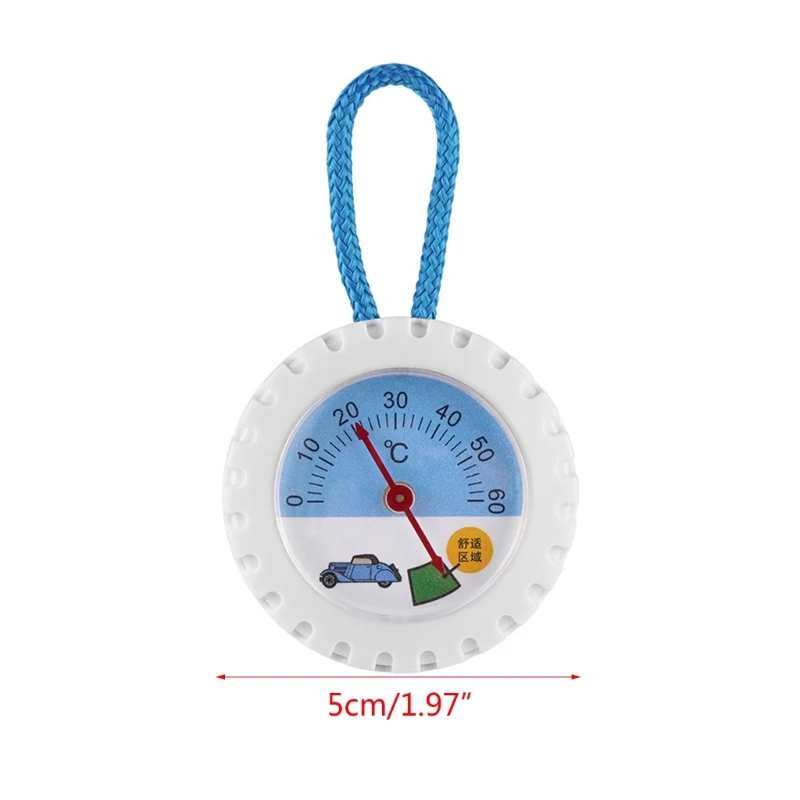 Automotive Thermometer with Blue Dial Car Temperature Meter for Precise Temperature Monitoring No Battery Required
