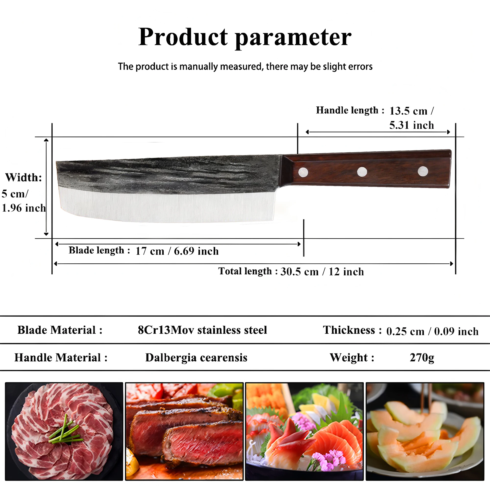 Handmade Forged Boning Knife Slicing knife Chef Knife Vegetable Fish Fruit Knife Cutting Knife kitchen Stuff Kitchen Tools