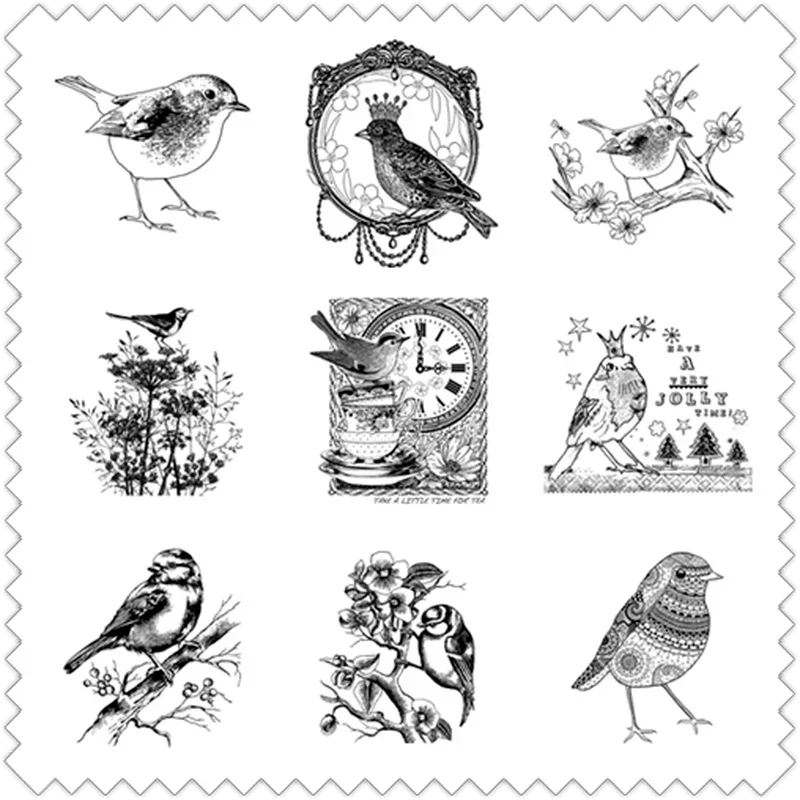 10*10cm 2022 DIY New Clear Stamps For Scrapbooking Paper Making Animal Pearl Bird Christmas Magpie Account Craft Set Card NO Die