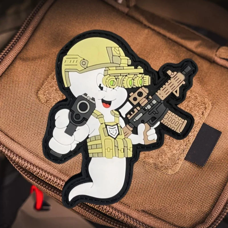 

Casper with NODS PVC Morale Badges Patch on Clothing Hook Loop Tactical Military Patches Backpack Armband Stickers