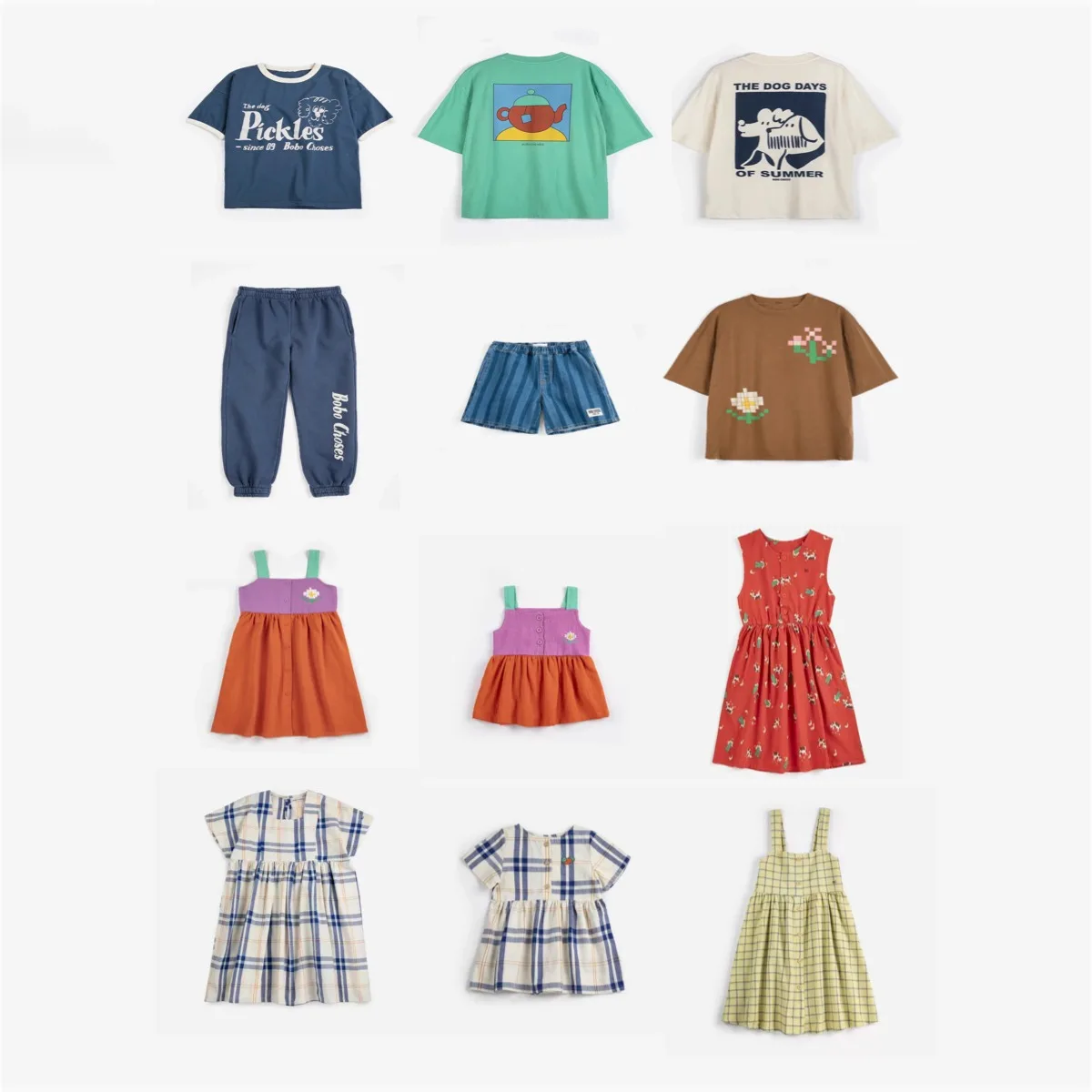 

2026SS BC Children's Clothes Short Sleeve Set Boys' Full Print Shirt Shorts Dress