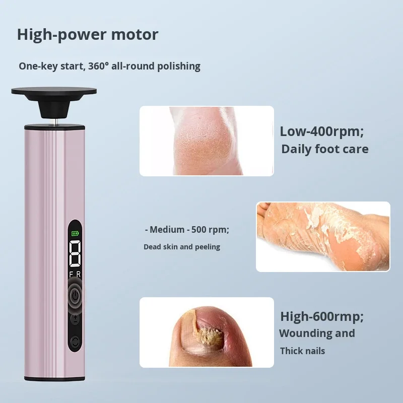 Electric Foot File Callus Remover for Feet Rechargeable Foot Grinder Dead Skin Pedicure Tools